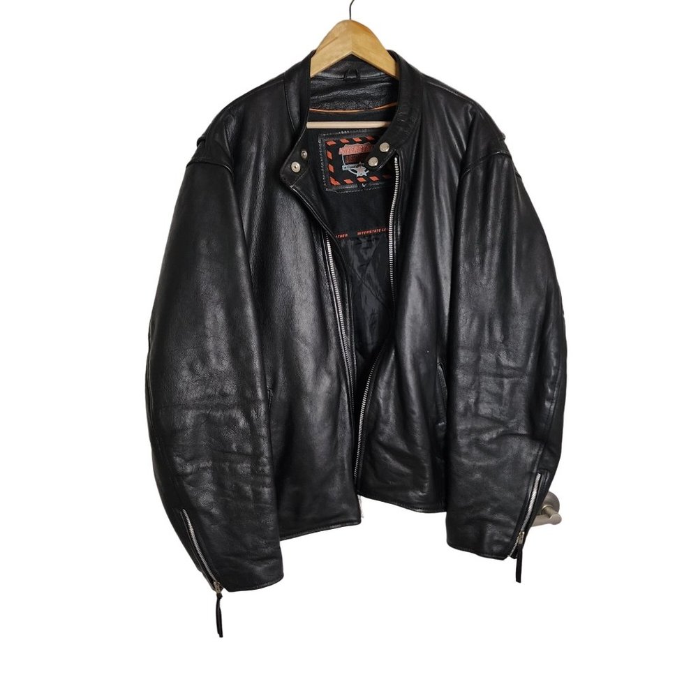 Interstate Leather Original Classics Leather Jacket Lined Mens Size Large